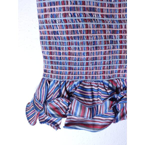 REVOLVE Petersyn Multicolor Sleeveless Square Neck Smocked Ruffle Skirt Set M/L - Picture 6 of 14